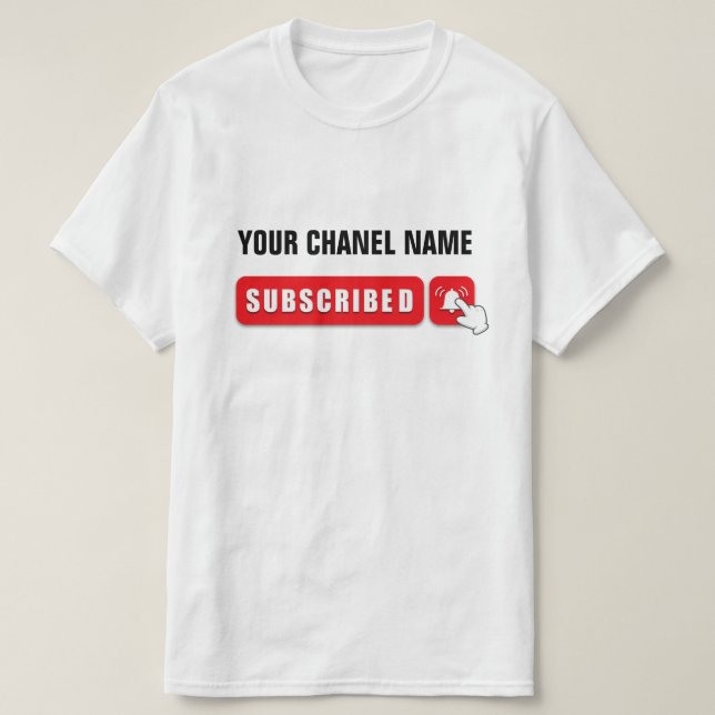 YouTube Subcribe man T - Shirt. T-Shirt (Design vorne)