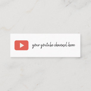 Youtube-Visitenkarte Mini Visitenkarte