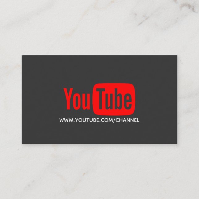 Youtube Youtuber Social Media Bloger Vloger Visitenkarte (Vorderseite)