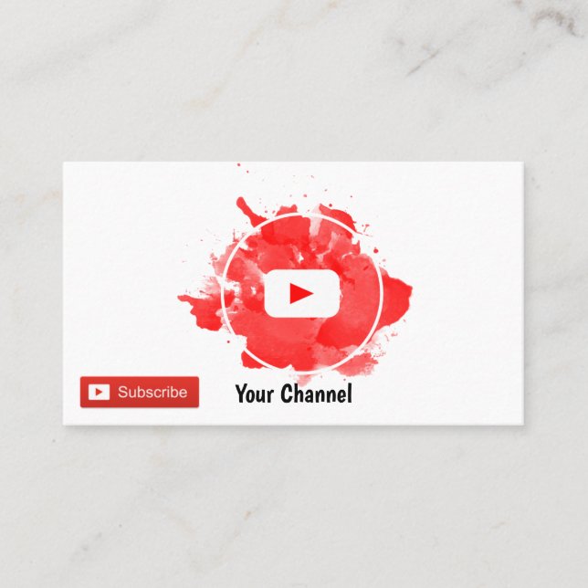 Youtuber Business Card Visitenkarte (Vorderseite)