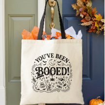 You've Been Booed Cute Ghost Halloween Canvas Tote