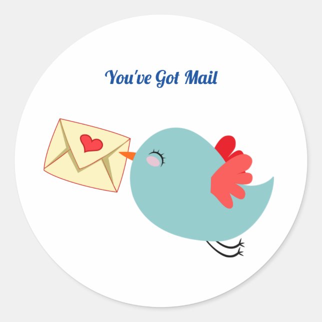 Youv'e Got Mail Runder Aufkleber (Vorderseite)