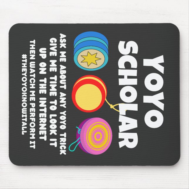 Yoyo-Gelehrter wissen alles Mousepad (Vorne)