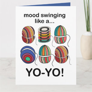 Yoyo Stimmungsschwankungen wie ein Yo-Yo Lustig Karte