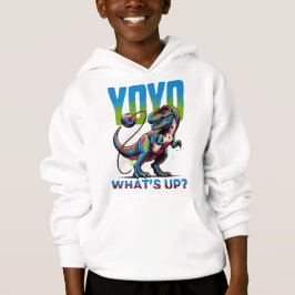 Yoyo Was für ein farbenfroher T Rex mit altem Spie Hoodie
