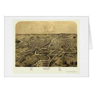 Ypsilanti, carte panoramique de MI - 1868