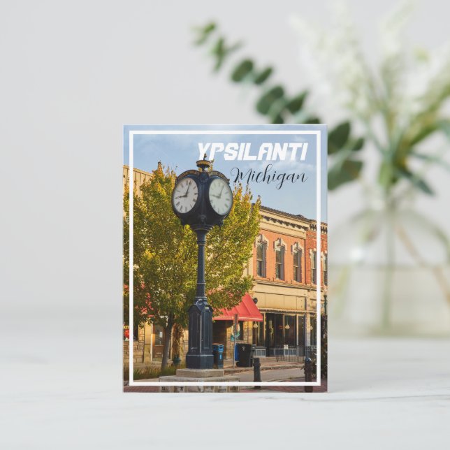 Ypsilanti Michigan Depot Stadt Postkarte (Stehend Vorderseite)