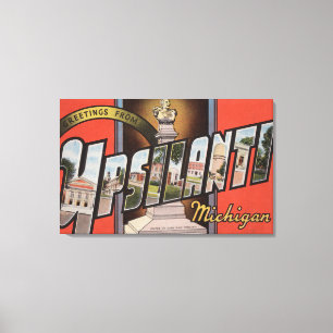 Ypsilanti, Michigan - große Buchstabe-Szenen Leinwanddruck