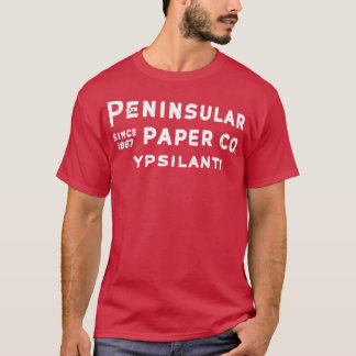 YpsilMichigan Halbinsel Papier Schild T-Shirt