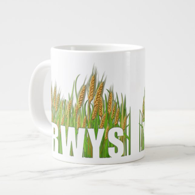 YRWYS - Sie ernten, was Sie säen Jumbo-Tasse (Vorderseite Links)