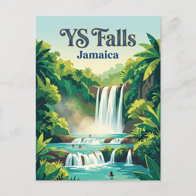 YS Falls Jamaika Postkarte (Vorderseite)