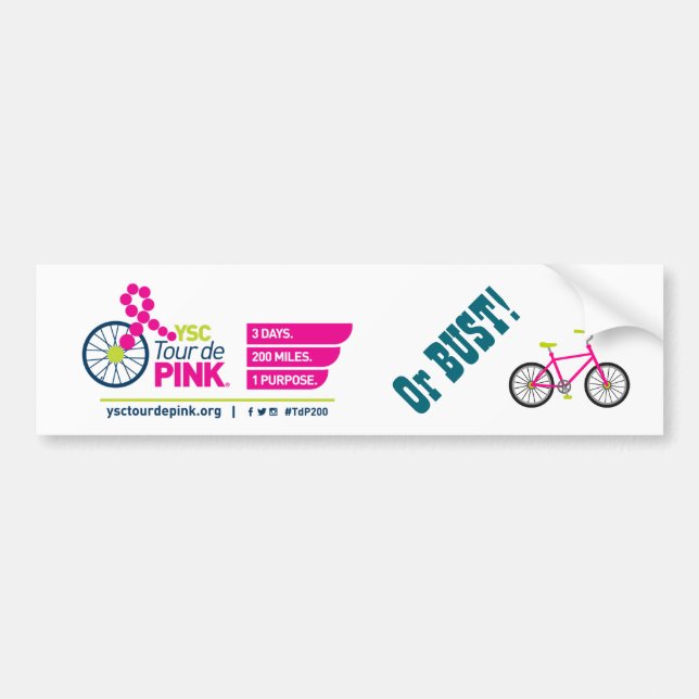 YSC Ausflug de Pink oder Fehlschlag! Autoaufkleber (Vorne)