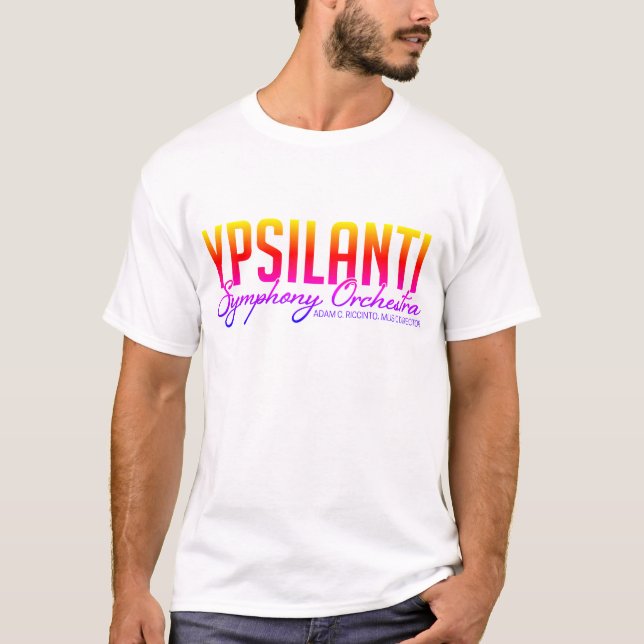 YSO-Hemdfarbenlogo auf weiß T-Shirt (Vorderseite)