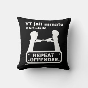 "YT JAIL INMATE" lustige Gefängnisinsasse Kissen