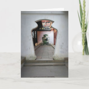 Yu Garden Doorway - Shanghai, China - Grußkarte Karte
