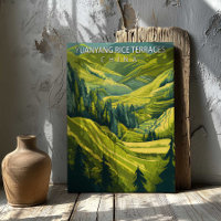Yuanyang-Reisfelder China Reiseplakat Leinwand