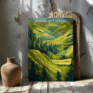 Yuanyang-Reisfelder China Reiseplakat Leinwand