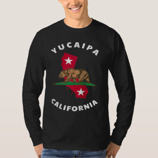 Yucaipa California CA Flagge und Bär-Abzeichen Sou T-Shirt