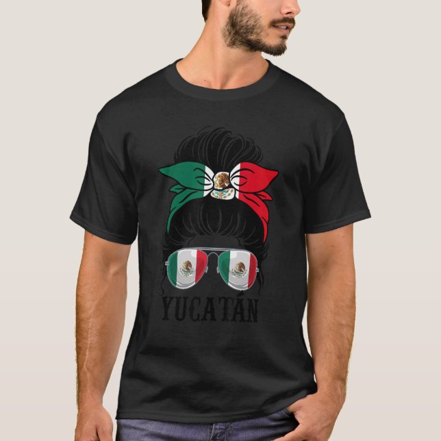Yucatan Mexico Pride Mexican Flag State T-Shirt (Vorderseite)