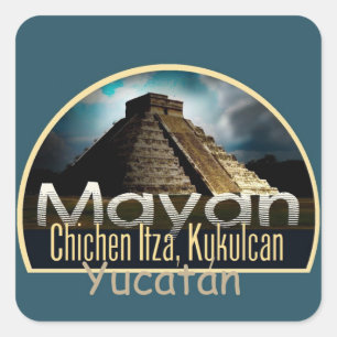 YUCATAN Mexico Quadratischer Aufkleber