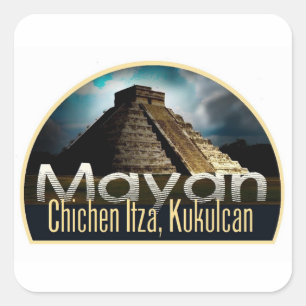 YUCATAN Mexico Quadratischer Aufkleber