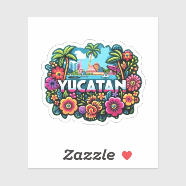 Yucatán, Mexiko Aufkleber (Blatt)