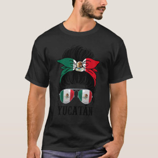 Yucatan Mexiko Stolz Mexikanische Flagge Staat T-Shirt