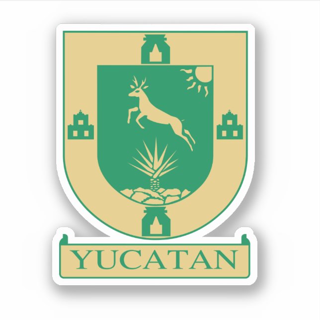 Yucatán-Wappen - Mexiko Aufkleber (Vorderseite)