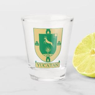Yucatán-Wappen - Mexiko Schnapsglas