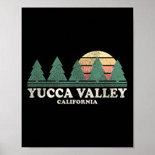 Yucca Valley Ca Vintage Throwback T-Shirt Retro 70 Poster