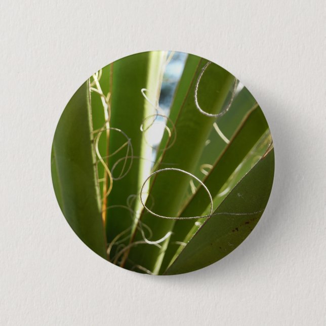 Yucca Verlasse grüne Naturfotografie Button (Vorderseite)