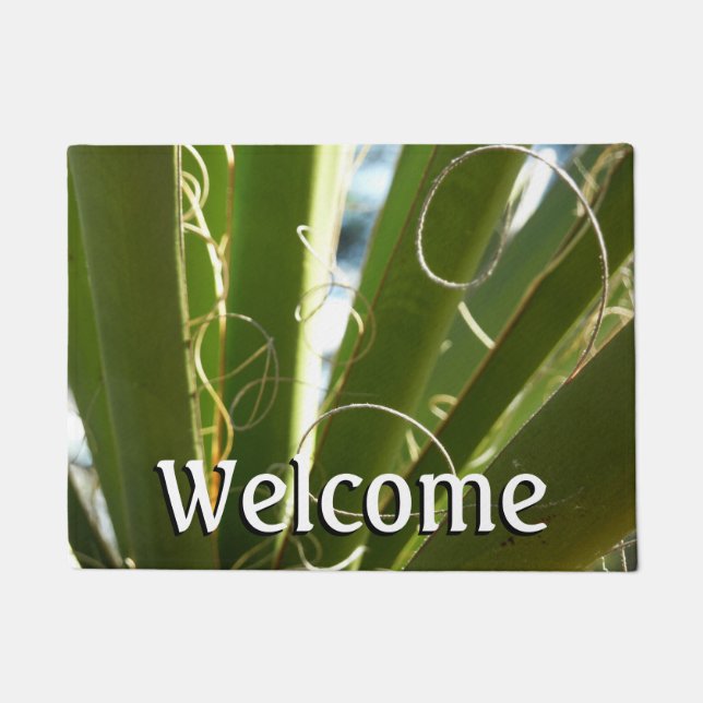 Yucca Verlasse grüne Naturfotografie Fußmatte (Vorderseite)