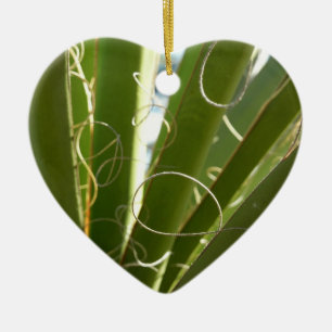 Yucca Verlasse grüne Naturfotografie Keramik Ornament