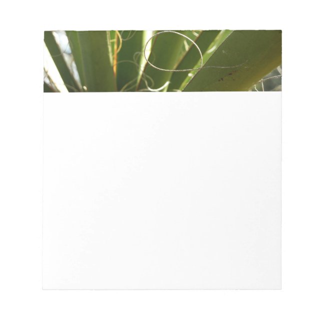 Yucca Verlasse grüne Naturfotografie Notizblock (Vorderseite)