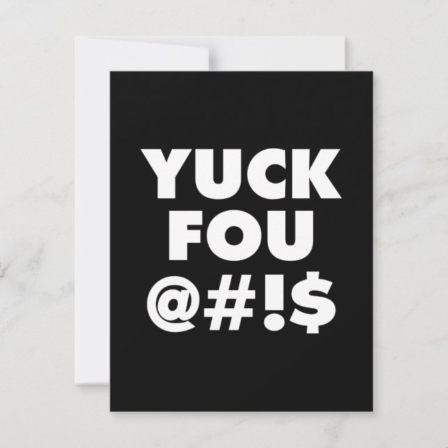 Yuck Fou, lustiges Typografie-Design (Vorderseite)