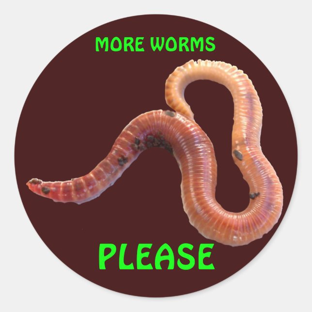 Yucky Worm Sticker (Vorderseite)