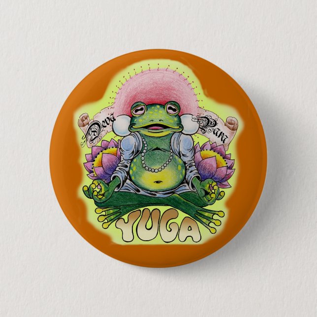 Yuga-Frosch Button (Vorderseite)
