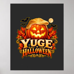 YUGE Halloween-Frisur Kürbis Poster