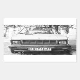 Yugo, altes Jugoslawien Rechteckiger Aufkleber
