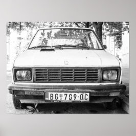 Yugo, altes jugoslawisches Autogepäck Poster