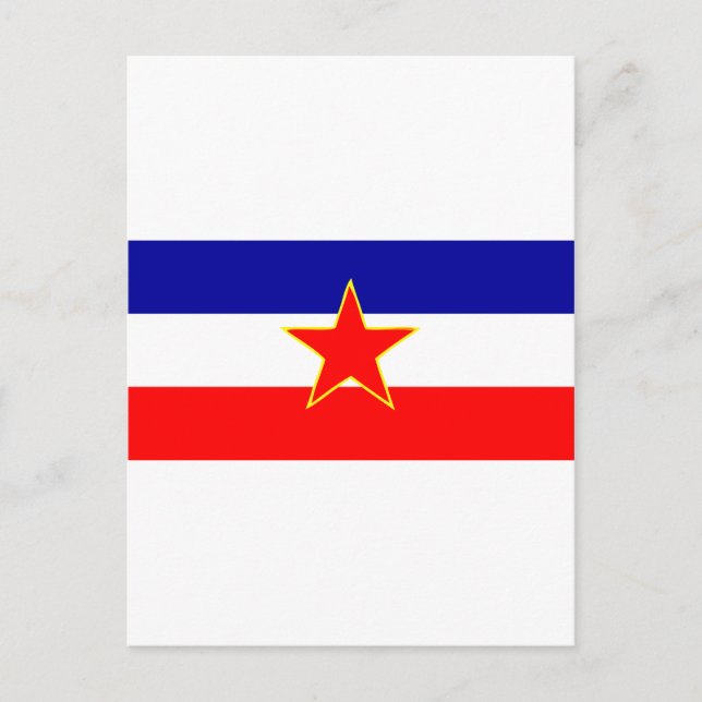 YUGOSLAVIA FLAG POSTKARTE (Vorderseite)