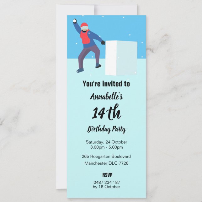 Yukigassen Einladung (Vorderseite)