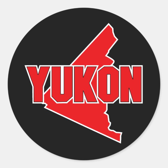 Yukon-Gebiet Runder Aufkleber (Vorderseite)