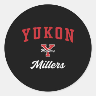 Yukon High School Millers Runder Aufkleber