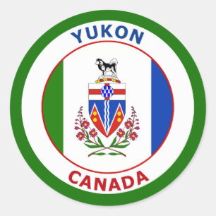 YUKON, KANADA RUNDER AUFKLEBER