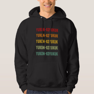 Yukon Koyukuk County Alaska Regenbogen Textdesign Hoodie