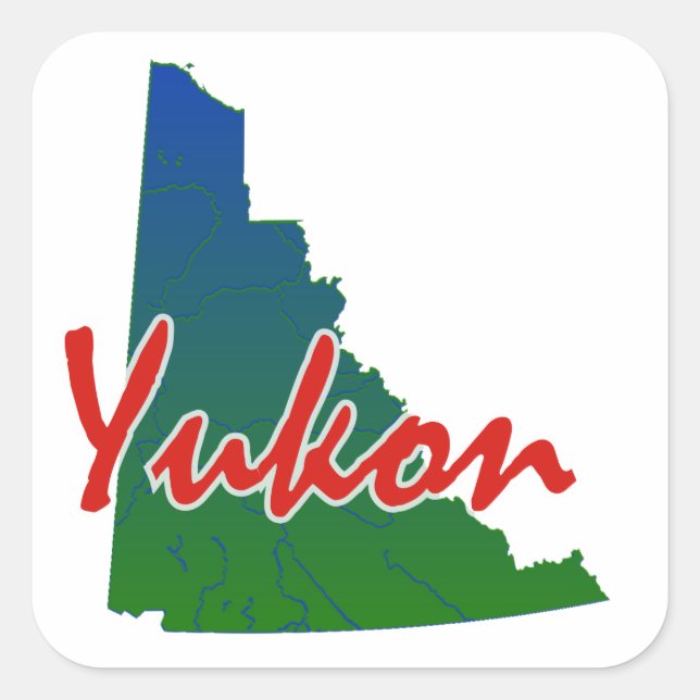 Yukon Quadratischer Aufkleber (Vorderseite)