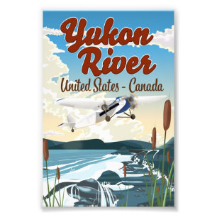 Yukon River USA Kanada Reiseplakat Fotodruck