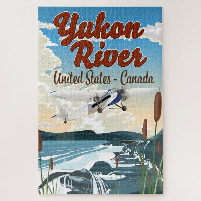Yukon River USA Kanada Reiseplakat Giant Coffee (Vertikal)