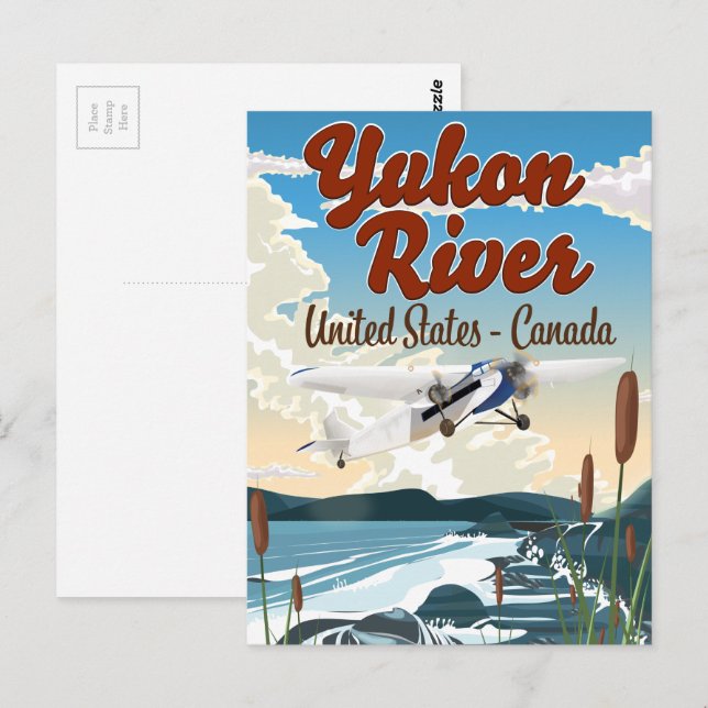 Yukon River USA Kanada Reiseplakat Postkarte (Vorne/Hinten)